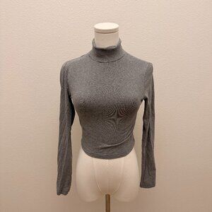 Forever 21 Gray Turtle Neck Top